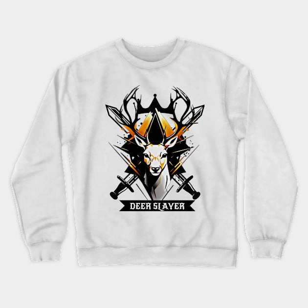 Majestic Deer Slayer Crewneck Sweatshirt by Unknown 